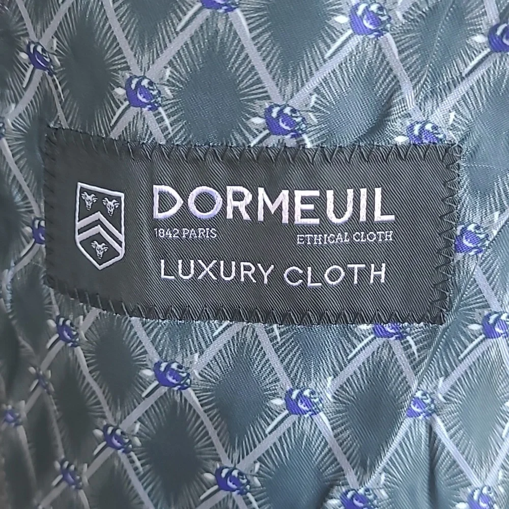 KNOT STANDARD Custom Grey‎ Weave Dormeuil Cloth Wool Sz 34 R Mens Sport Coat